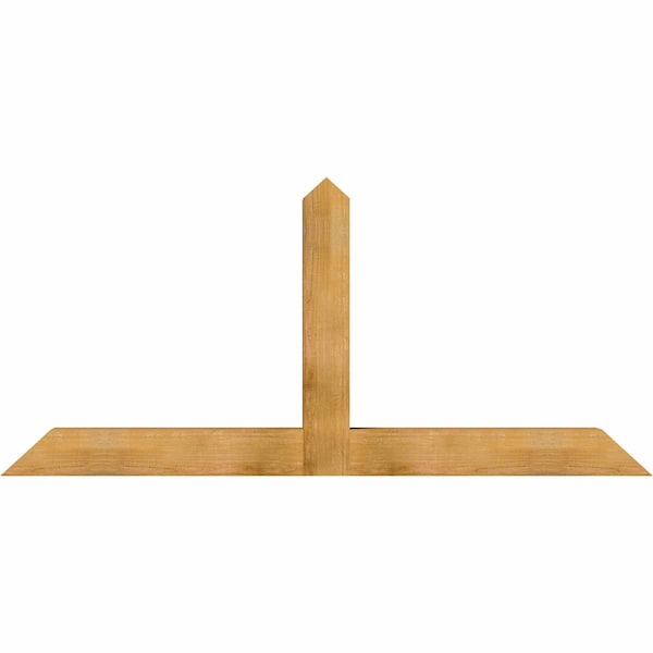 Ekena Millwork Portland Rough Sawn Timber Gable Bracket, Western Red Cedar, 84"W x 38"H x 6"D x 6"F, 11/12 Pitch GBW084X38X0606POR00RWR - main